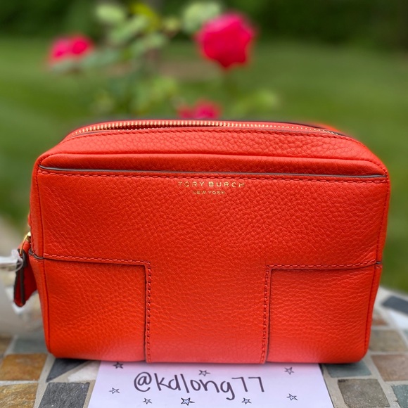 Tory Burch Block T Pebbled Leather Crossbody Bag - Picture 4 of 16